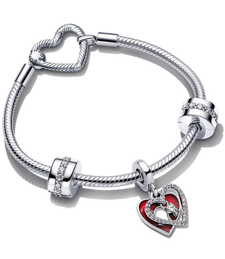 Pandora Moments Heart & Keyhole Bracelet Gift Set