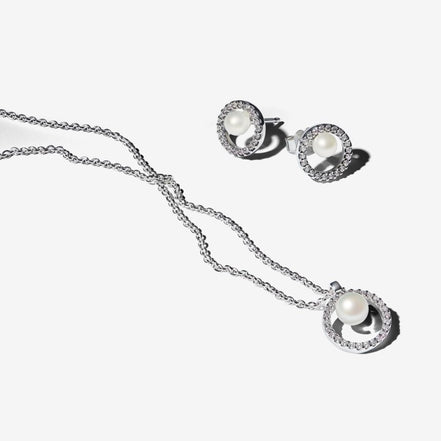 Pandora Essence Pearl & Halo Jewelry Set