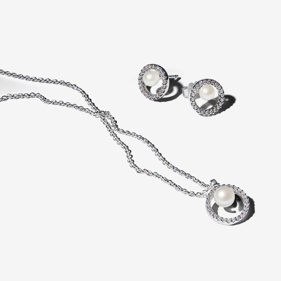 Pandora Essence Pearl & Halo Jewelry Set