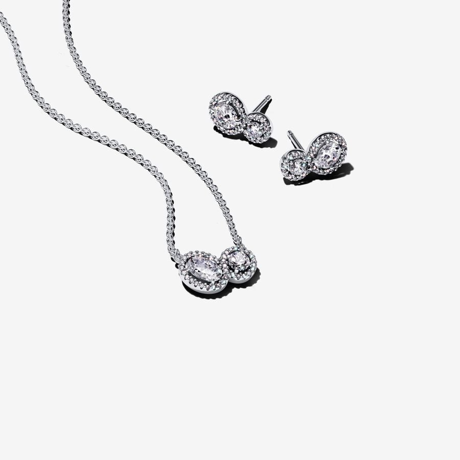 Pandora Timeless Double Halo Jewelry Gift Set