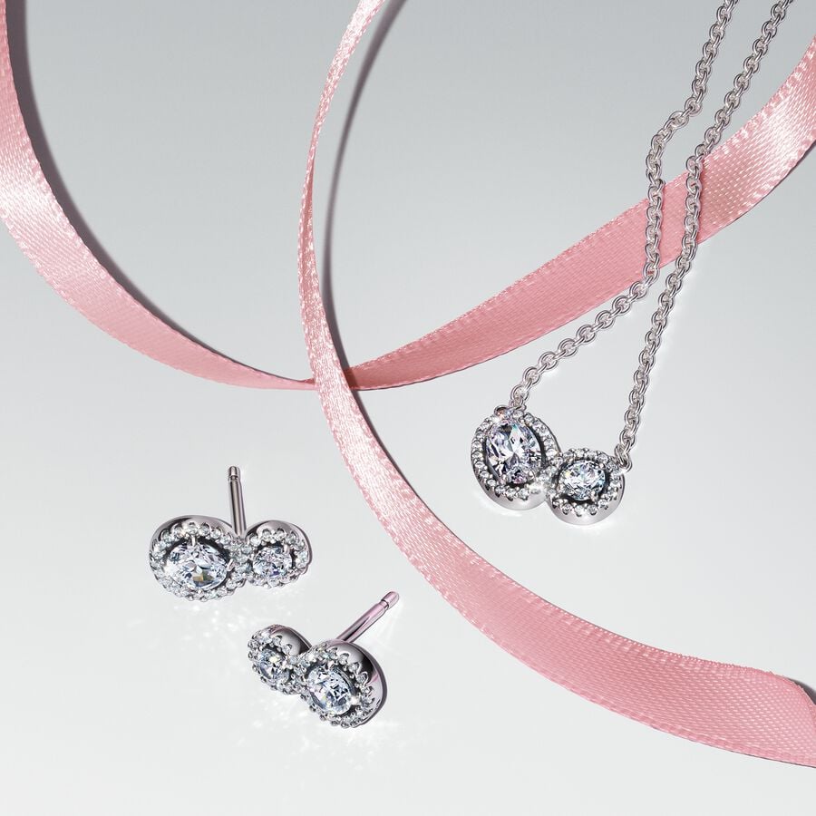 Pandora Timeless Double Halo Jewelry Gift Set