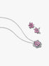 Pandora Timeless Silver Hebarium Sparkling Pink Flower Jewelry Gift Set