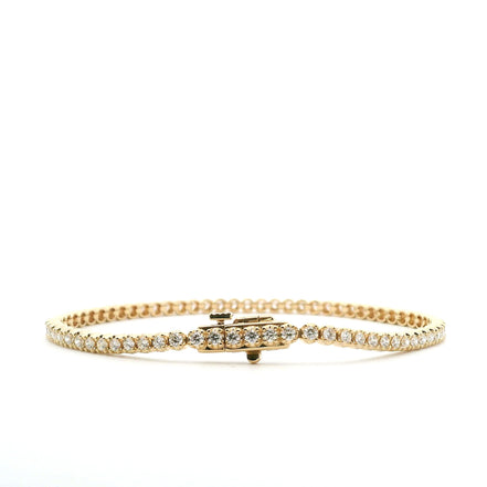 14K Yellow Gold Diamond Tennis Bracelet