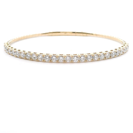 14K Yellow Gold 3 CTW Lab Grown Diamond Flexi Bangle Bracelet