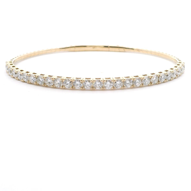 14K Yellow Gold 3 CTW Lab Grown Diamond Flexi Bangle Bracelet