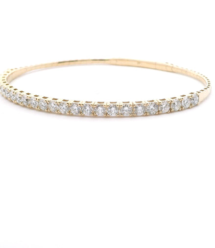 14K Yellow Gold 3 CTW Lab Grown Diamond Flexi Bangle Bracelet