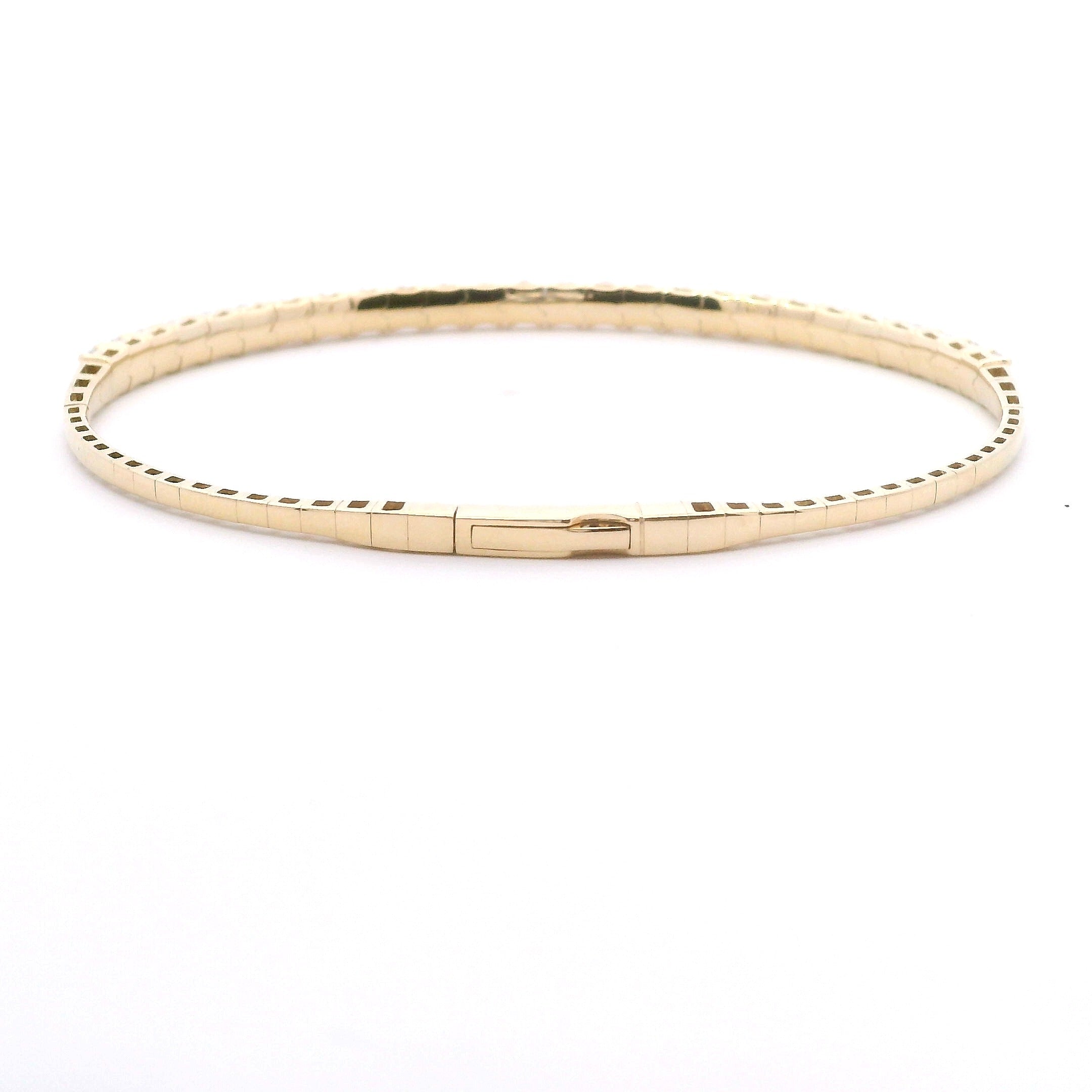 14K Yellow Gold 3 CTW Lab Grown Diamond Flexi Bangle Bracelet