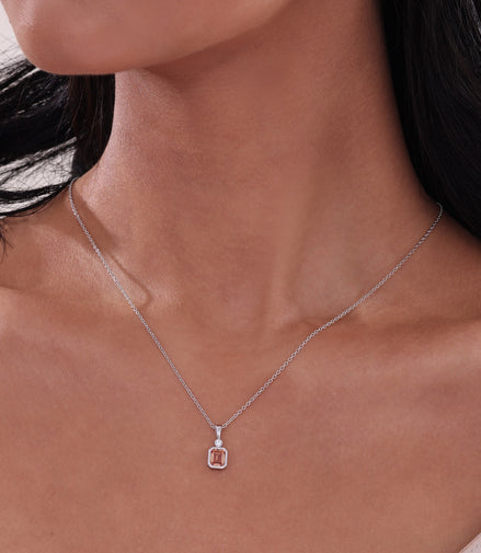 LaFonn 0.91 CTW Simulated Diamond And Simulated Yellow Topaz November Birthstone Necklace