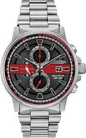 Citizen Mens First Responder Red Line GTS Chronograph Bracelet Watch