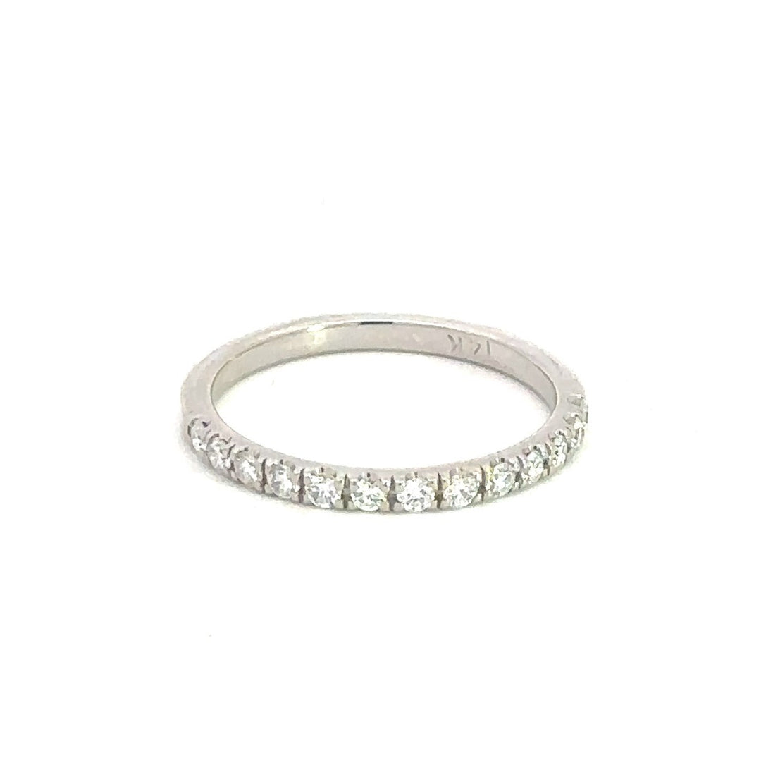 14K White Gold .30 CTW Diamond Wedding Band