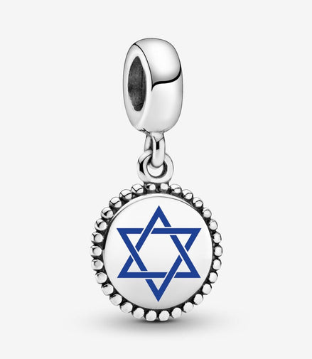 Pandora Moments Silver Star of David Dangle Charm