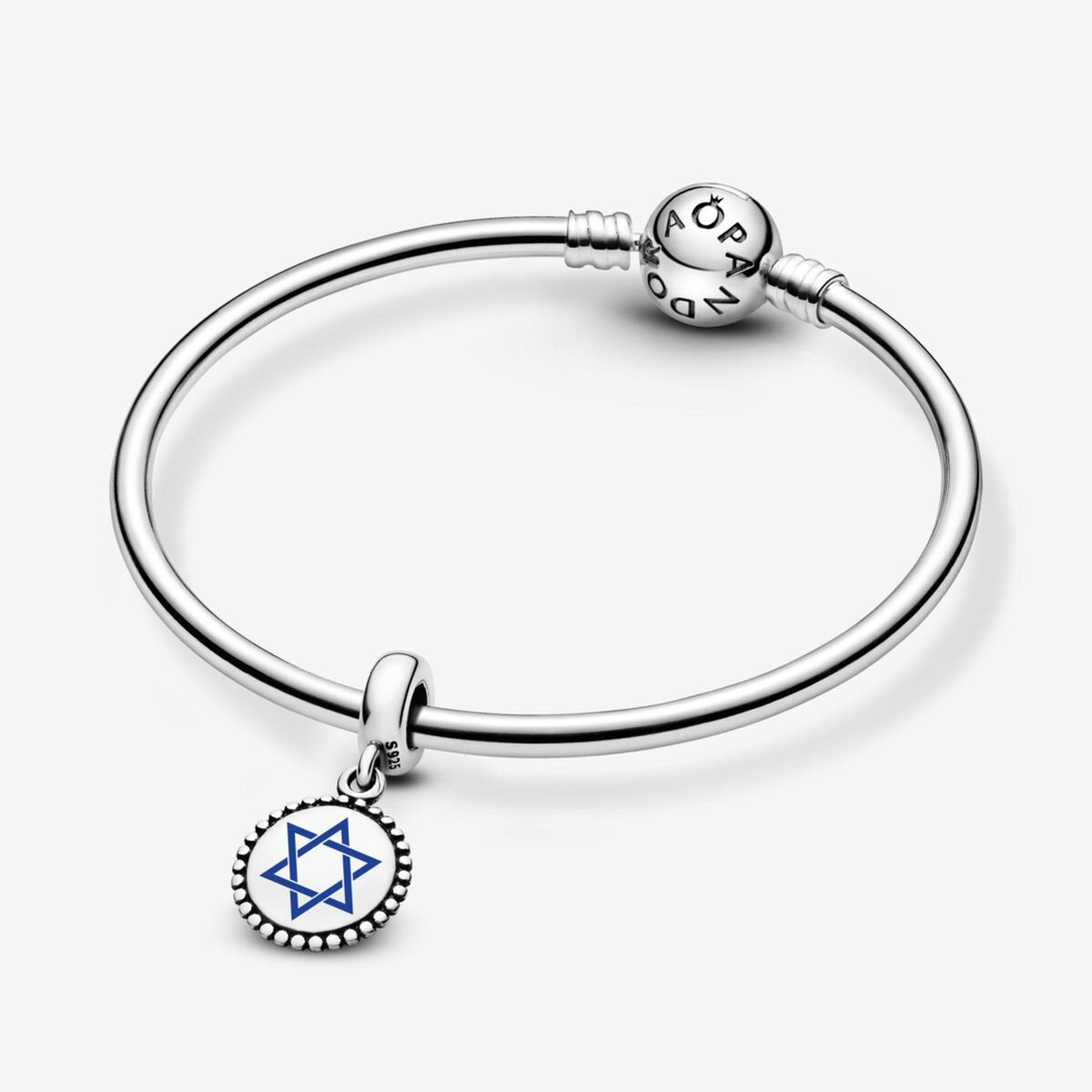 Pandora Moments Silver Star of David Dangle Charm