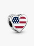 Pandora Moments Silver "USA" Heart Charm