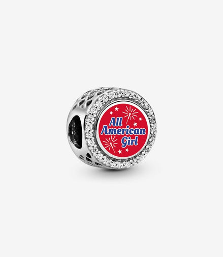 All American Girl Button Charm