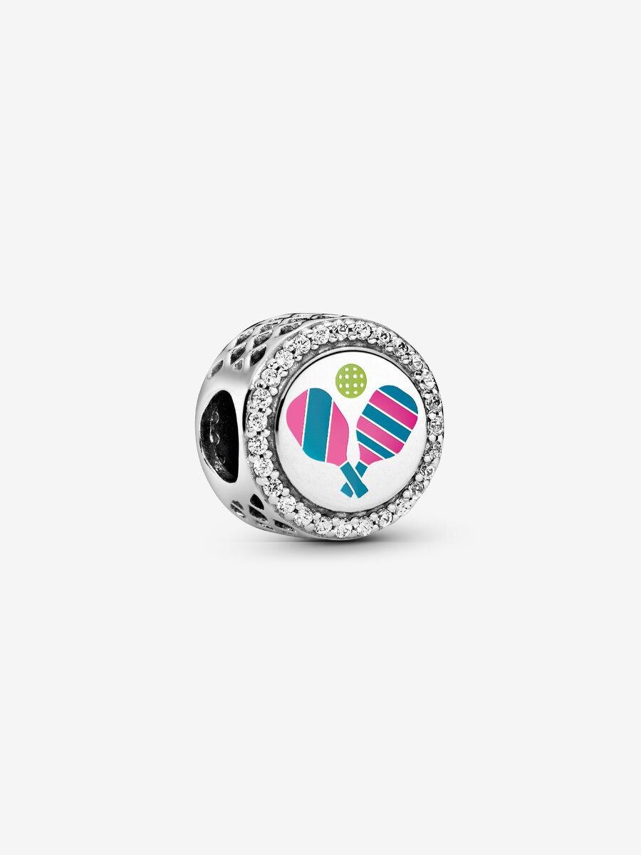 Pickleball Engravable Button Charm