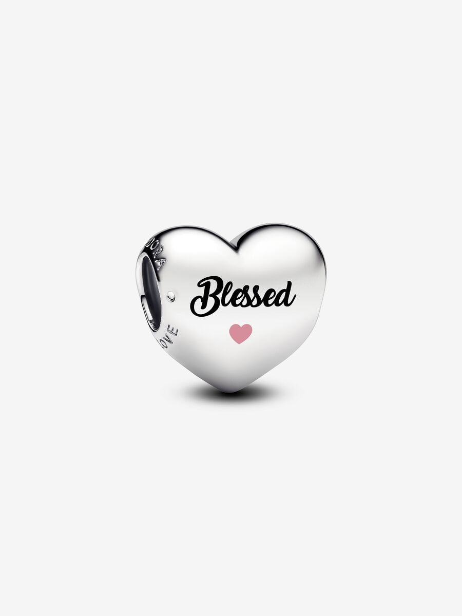 Blessed Engravable Heart Charm