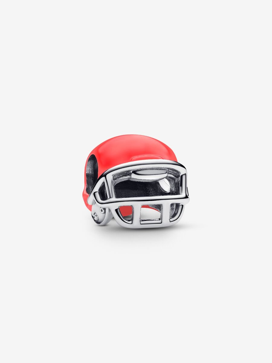 Red Football Helmet Engravable Charm