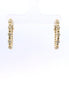 14K Yelllow Gold 0.41 CTW Diamond Beaded Hoop Earrings