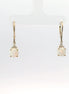 14K Yellow Gold Diamond & Opal Dangle Earrings