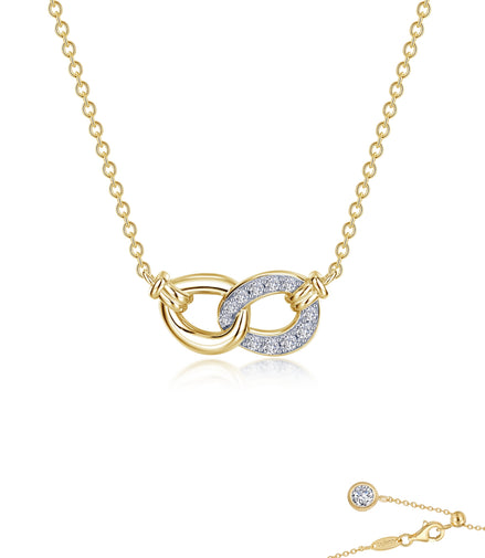 Lafonn 0.42 CTW Simulated Diamond Interlocking Circles Necklace
