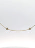 14K Yellow Gold 0.73 CTW Diamond Bezel Set Stationary Necklace