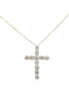 14K Yellow Gold 1 CTW Lab Grown Diamond Cross Pendant Necklace