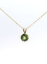 14K Yellow Gold 2 CT Peridot Pendant Necklace
