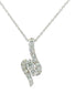 14K White Gold 1.0 CT Diamond Pendant Necklace
