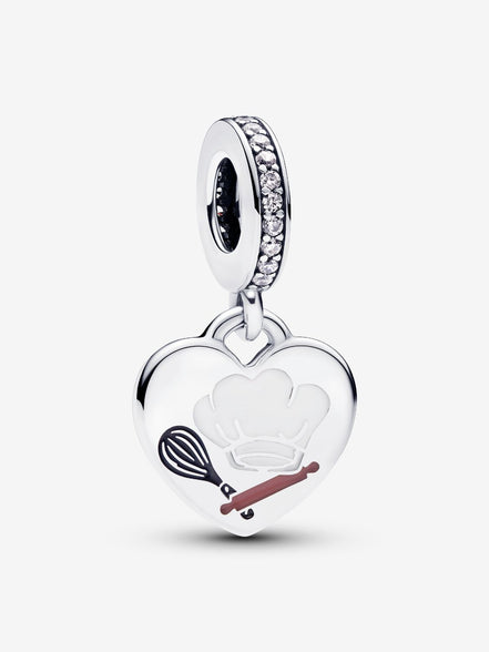 Pandora Engravable Baking Tools Heart Dangle Charm