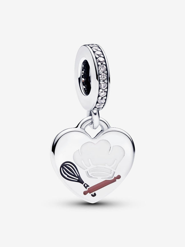 Pandora Engravable Baking Tools Heart Dangle Charm