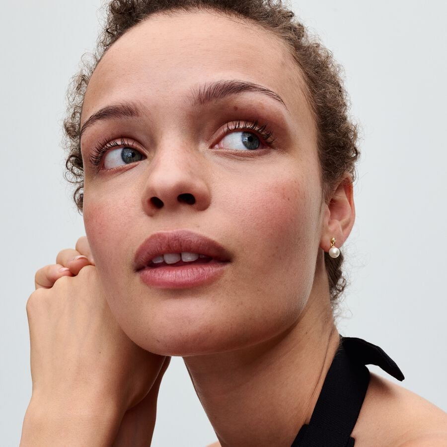 Pandora Essence Treated Freshwater Cultured Pearl & Stone Drop Earrings