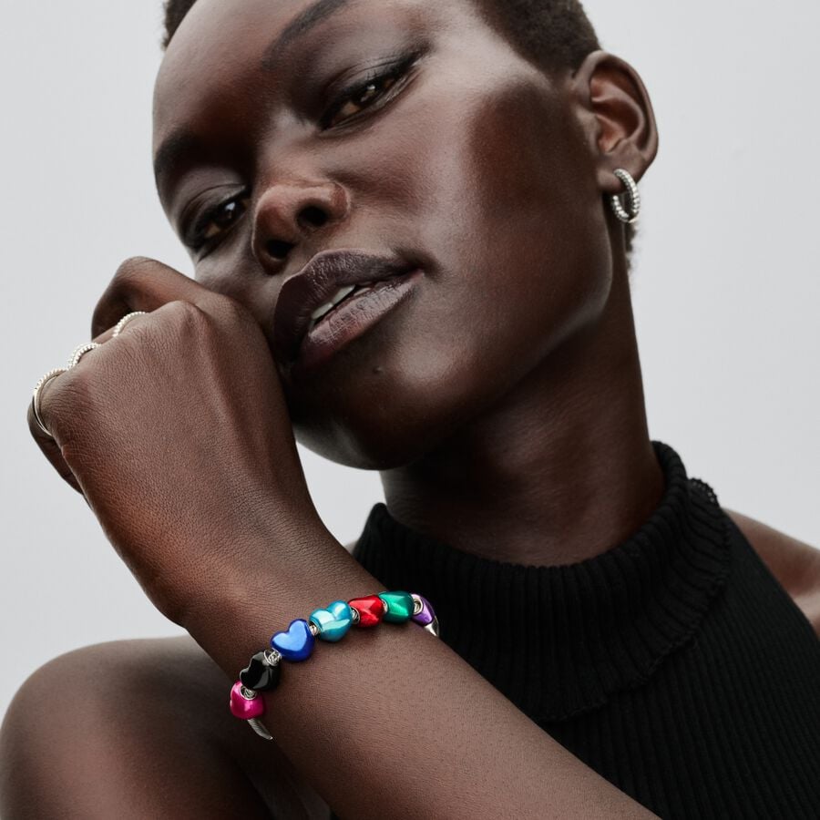 Pandora Moments Metallic Blue Heart Charm