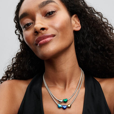 Pandora Moments Metallic Sky Blue Heart Charm