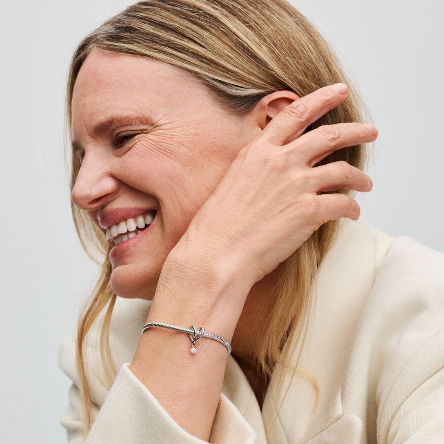 Pandora Moments Two-Tone Mom Wrapped Heart Charm