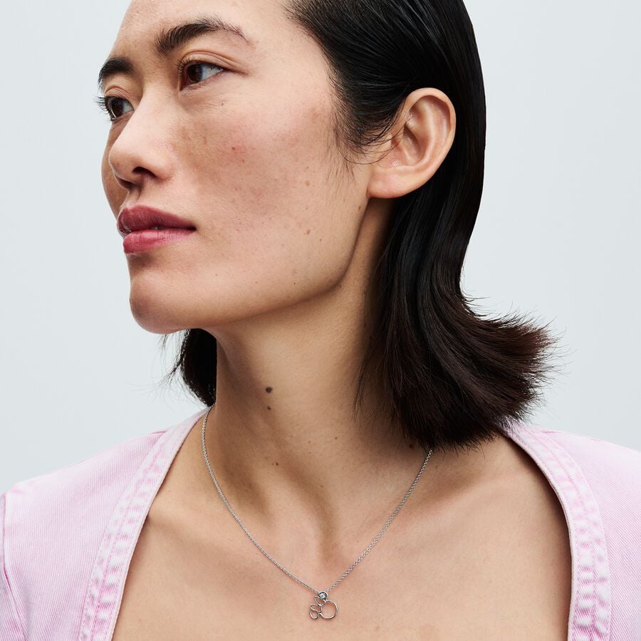 Pandora Disney Minnie Mouse Silhouette Collier Necklace