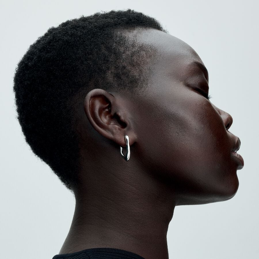 Pandora Essence Organically V-Shaped Open Hoop Earrings