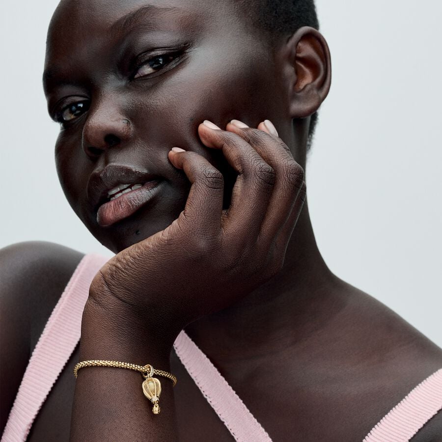 Pandora Moments Sparkling Clear Hot Air Balloon Dangle Charm