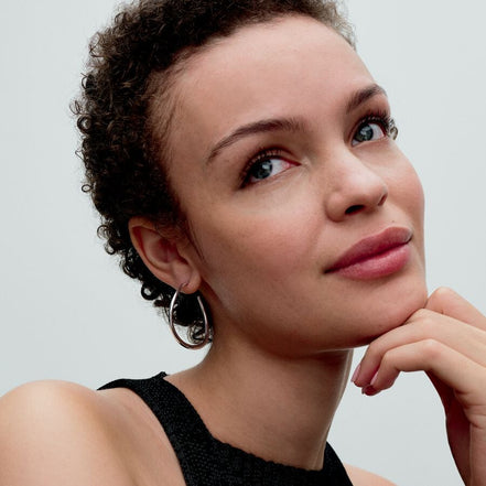 Pandora Essence Organically Shaped 42 mm Open Hoop Earrings