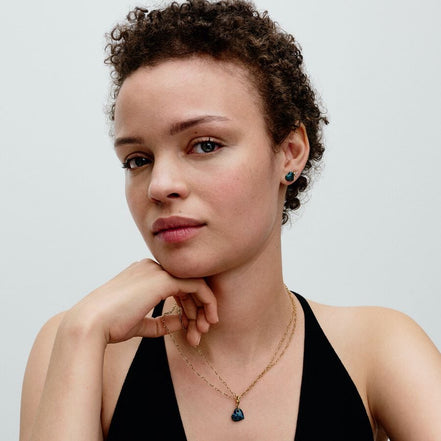 Pandora Moments Opalescent Green Heart Dangle Charm