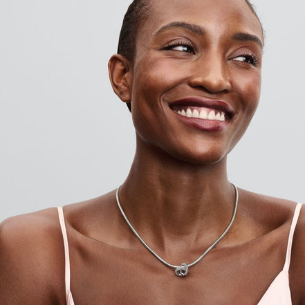 Pandora Moments Pavé Infinity Knot Heart Charm