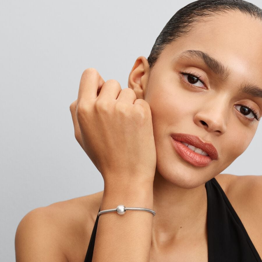 Pandora Moments Silver White Charm