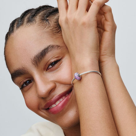 Pandora Moments Opalescent Purple Murano Charm