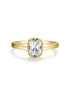 Lafonn Gold Plated 1.24 CTW Simulated Diamond Elara Vintage Rose-Cut Cushion Cut Ring Size 6