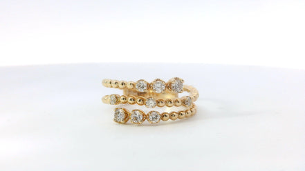 14K Yellow Gold and 0.41 CTW DIamond Fashion Wrap Ring