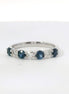 14K White Gold Sapphire and 0.78 CTW Diamond Band