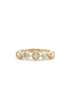 14K Yellow Gold Diamond Alternating Bezel Fashion Ring