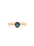 14K Yellow Gold Sapphire Beaded Stackable Fashion Ring