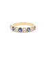 14K Yellow Gold Sapphire & Diamond Fashion Band