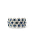 14K White Gold Diamond Infinity Halo And Sapphire Fashion Ring