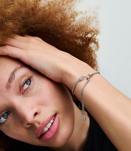 Pandora Moments Studded Chain Slider Bracelet Size 2